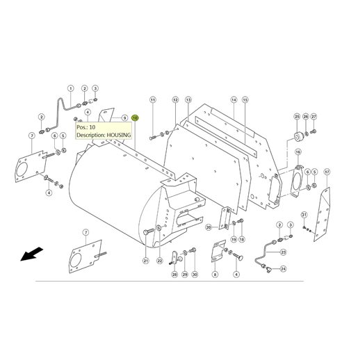 Discharge Accelerator Box Gear Case Or Carter Fits Claas Jaguar