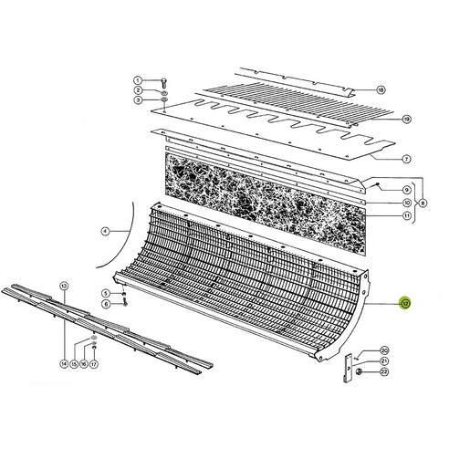 Concave for Claas combine harvester. OEM 6017551 , CL-601-755R, Claas combine parts