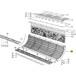 Main Concave - 10mm for Claas combine harvester. OEM 6828970 , CL-682-897R, Claas combine parts