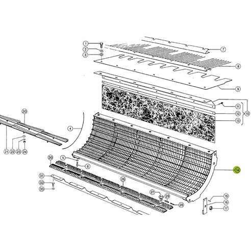 Main Concave - 10mm for Claas combine harvester. OEM 6828970 , CL-682-897R, Claas combine parts