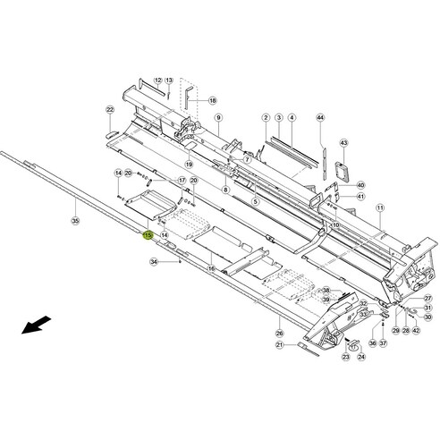 Skid shoe for Claas combine harvester. OEM 6261932 , CL-626-193R, Claas combine parts