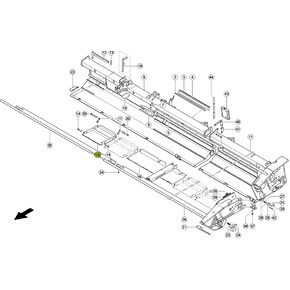 Skid shoe for Claas combine harvester. OEM 6261932 , CL-626-193R, Claas combine parts