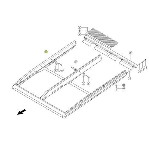 Sieve frame 3D for Claas combine harvester. OEM 5535021 , CL-553-502R, Claas combine parts