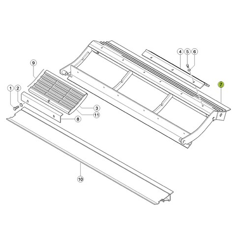 Pre-concave frame for Claas combine harvester. OEM 7772022 , CL-777-202R, Claas combine parts