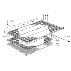 Upper sieve, frogmouthsieve for Claas combine harvester. OEM 7251391 , CL-725-139R, Claas combine parts