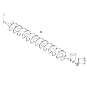 5549960 Grain tank unloading auger HD fits Claas Tucano CL-554-996R