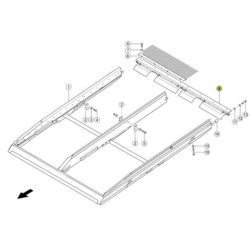 End profile for Claas combine harvester. OEM 5535081 , CL-553-508R, Claas combine parts
