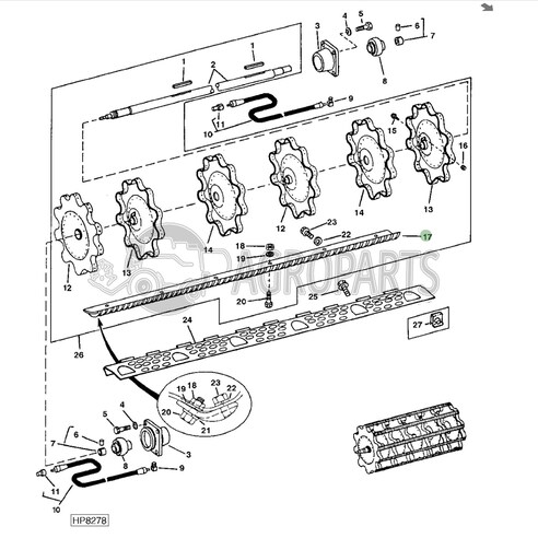 Rasp Bar kit for John Deere combines, V12071 , JD-V12071R, John Deere combine parts