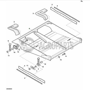 Sieve Frame for John Deere combines, AXE19162 , JD-AXE19162R, John Deere combine parts