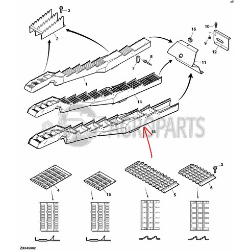 AZ55141 Straw Walker fits John Deere JD-AZ55141R