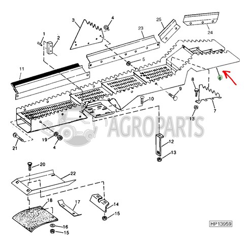 Straw Walker for John Deere combines, AH209840 , JD-AH209840R, John Deere combine parts