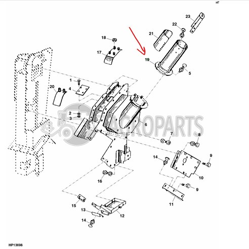 AH135563 Upper clean grain loader auger housing fits John Deere JD-AH135563R