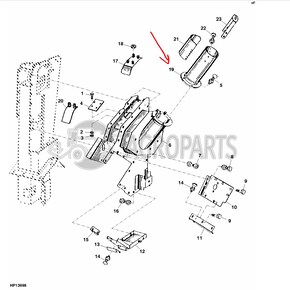 Upper clean grain loader auger housing for John Deere combines, AH135563 , JD-AH135563R, John Deere combine parts