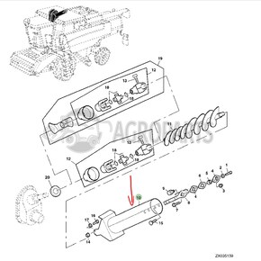 AH166954 Clean grain loading auger structural tube fits John Deere JD-AH166954R AH166954 Clean grain loading auger structural tube fits John Deere JD-AH166954R