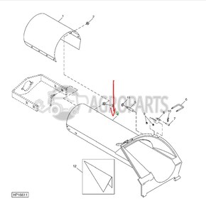 AH219094 Loading auger spout assembly tube fits John Deere JD-AH219094R