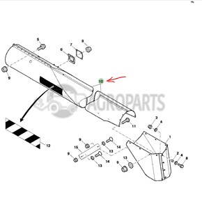 AXE27587 Horizontal unloading auger housing fits John Deere JD-AXE27587R