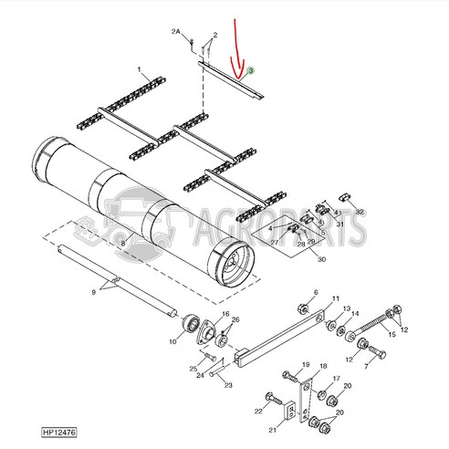 H207776 Feeder conveyor slat fits John Deere JD-H207776R