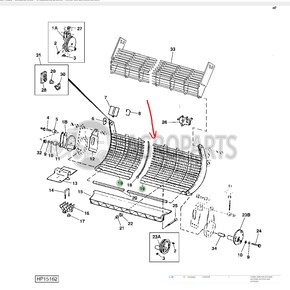 AH136605 Concave (14 Cross Bars) fits John Deere JD-AH136605R AH136605 Concave (14 Cross Bars) fits John Deere JD-AH136605R