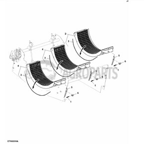 Concave Hardened for John Deere combines, AXE28812 , JD-AXE28812KR, John Deere combine parts