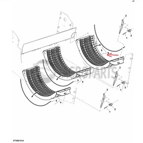 Concave Hardened for John Deere combines, AXE28962 , JD-AXE28962KR, John Deere combine parts