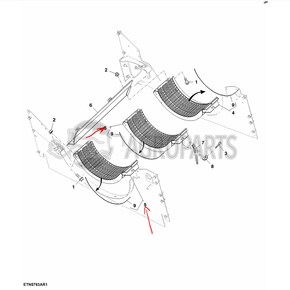 Concave Hardened for John Deere combines, AXE28964 , JD-AXE28964KR, John Deere combine parts