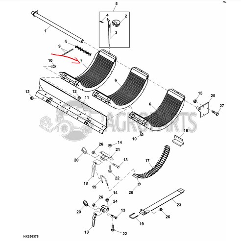 Concave for John Deere combines, AXE28955 , JD-AXE28955R, John Deere combine parts