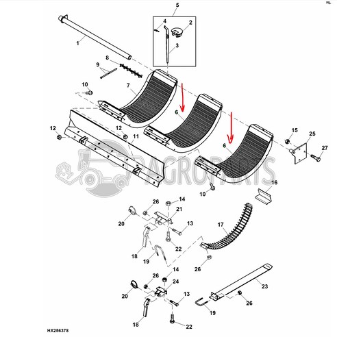 Concave for John Deere combines, AXE28957 , JD-AXE28957R, John Deere combine parts