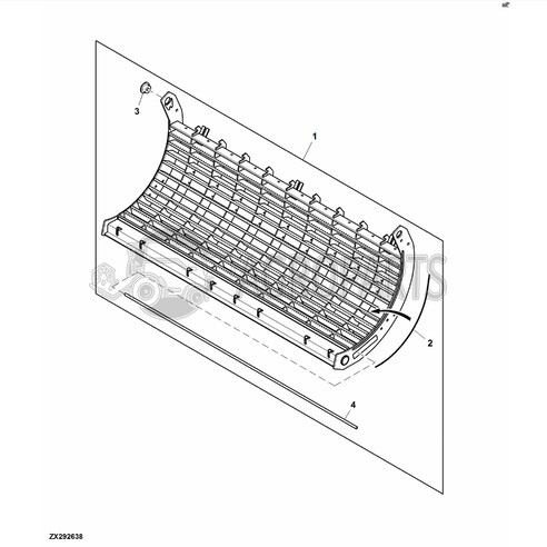 Concave for John Deere combines, AZ101140 , JD-AZ101140R, John Deere combine parts