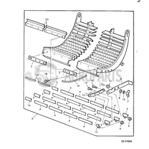 Concave for John Deere combines, AZ50490 , JD-AZ50490R, John Deere combine parts