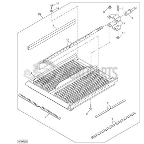 Upper Sieve, precleaner for John Deere combines, AH172942 , JD-AH172942R, John Deere combine parts
