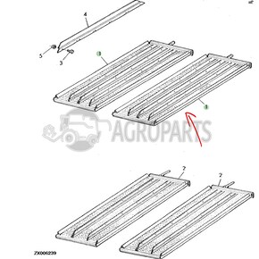 Upper sieve, chaffer for John Deere combines, AZ49147 , JD-AZ49147R, John Deere combine parts