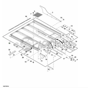Sieve, chaffer for John Deere combines, AXE20455 , JD-AXE20455R, John Deere combine parts