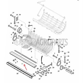 Separatuion grate assembly angle for John Deere combines, AZ63863 , JD-AZ63863R, John Deere combine parts