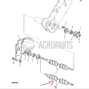 AZ49149 Lower tailings auger fits John Deere JD-AZ49149R AZ49149 Lower tailings auger fits John Deere JD-AZ49149R