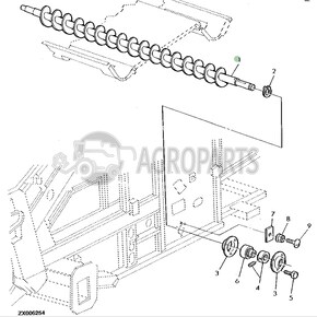 Auger for John Deere combines, AZ64088 , JD-AZ64088R, John Deere combine parts