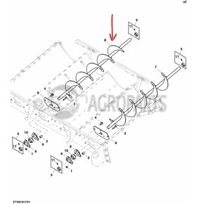 AH146787 Conveyor auger fits John Deere JD-AH146787R AH146787 Conveyor auger fits John Deere JD-AH146787R