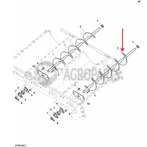 AH168284 Conveyor auger LH fits John Deere JD-AH168284R AH168284 Conveyor auger LH fits John Deere JD-AH168284R