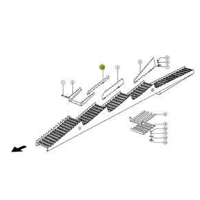 Parallel fish backs for Claas combine harvester. OEM 7554930 , CL-755-493R, Claas combine parts