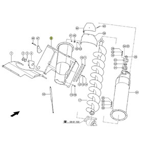 Filler head for Claas combine harvester. OEM 18039600 , CL-180-3960R, Claas combine parts