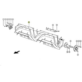 Impeller drum for Claas combine harvester. OEM 7561000 , CL-756-100R, Claas combine parts