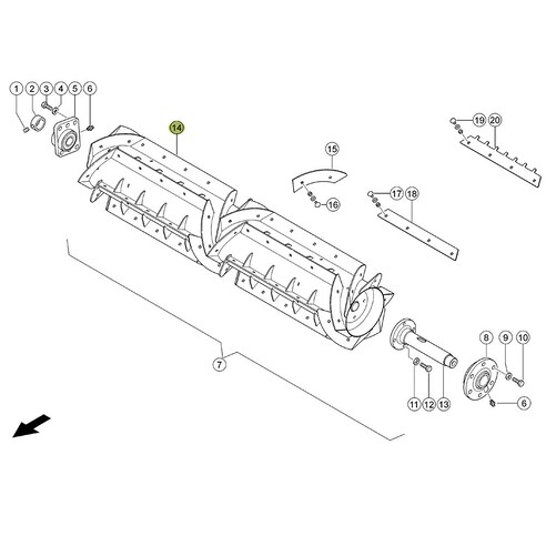 Feeder drum for Claas combine harvester. OEM 7776212 , CL-777-621R, Claas combine parts