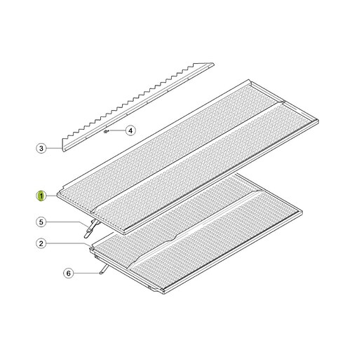 7564470 Upper sieve PW4 (25×28 mm, special) fits Claas Lexion CL-756-447R