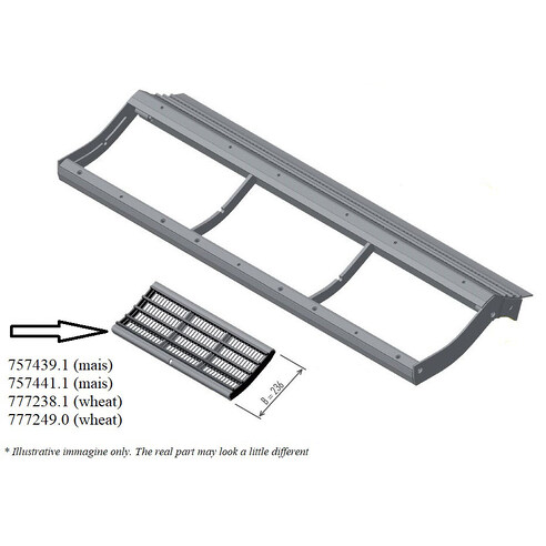 7574411 Pre-concave Segment 19x40 fits Claas Lexion CL-757-441R