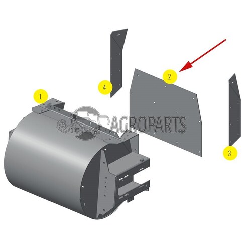 0762024 Wear plate of Gear Case fits Claas Jaguar CL-076-202R