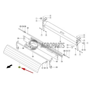 5528591 Feed plate / Upper guide plate / deflector (stone trap) fits Claas Tucano CL-552-859R