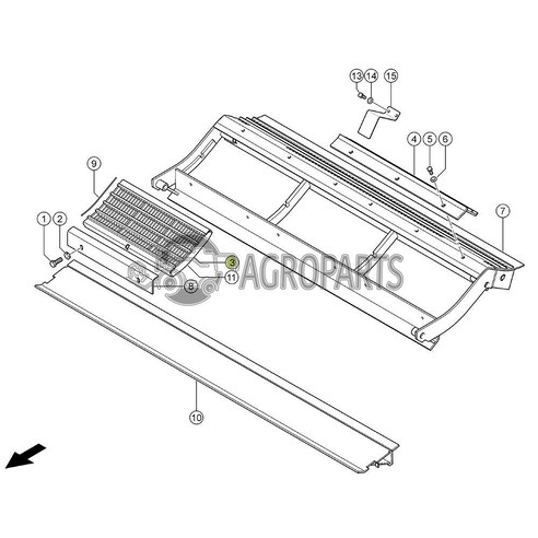 5528010 Pre-concave segment. APS concave - 10mm fits Claas Tucano CL-552-801R