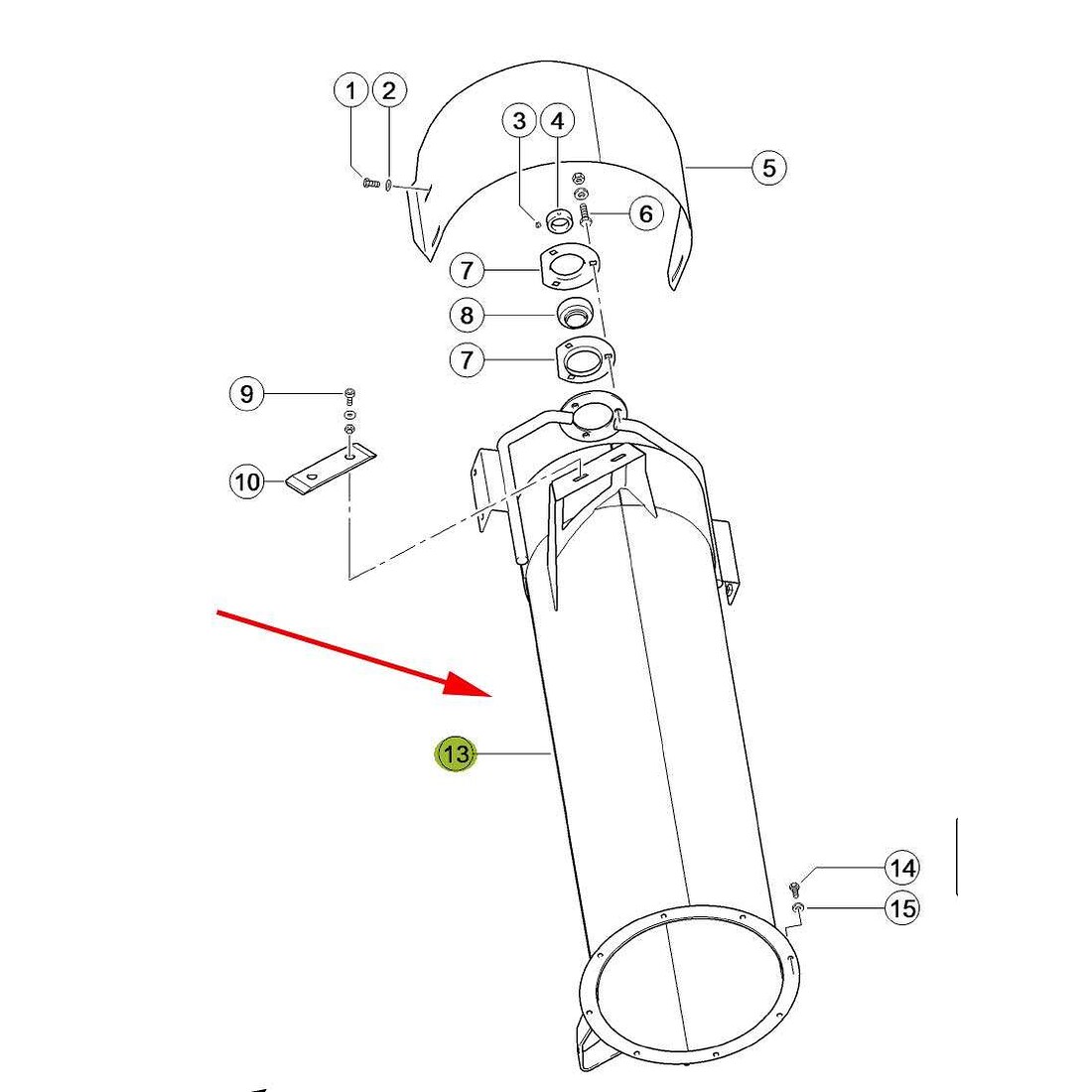 7952056 Filler tube fits Claas Lexion