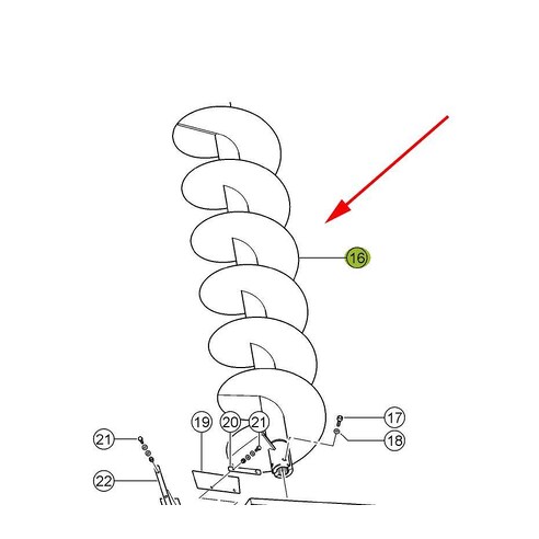 7954692 Filler auger fits Claas Lexion CL-795-469R