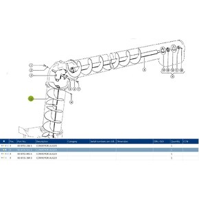 7359223 Conveyor auger fits Claas Lexion CL-735-922R