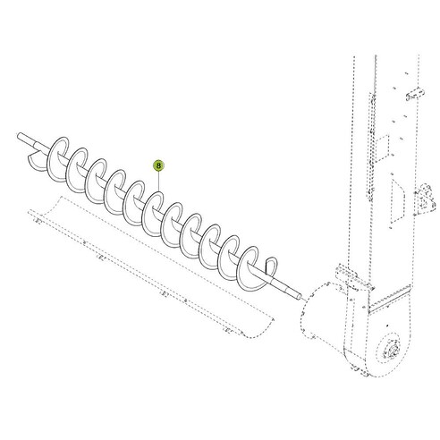 7572672 Filler auger fits Claas Lexion CL-757-267R
